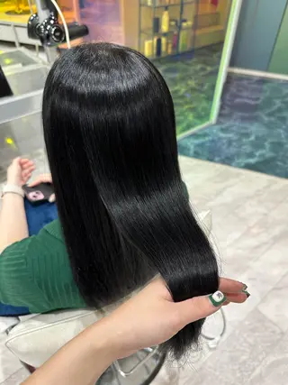 セミロング 酸性ストレート/艶髪 /縮毛/sara❄️のヘアスタイル