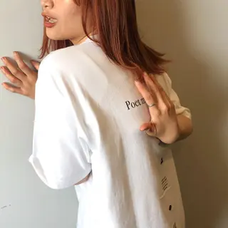 セミロング ヘアアレンジ ケアブリーチ/ボブ/ honoのヘアスタイル