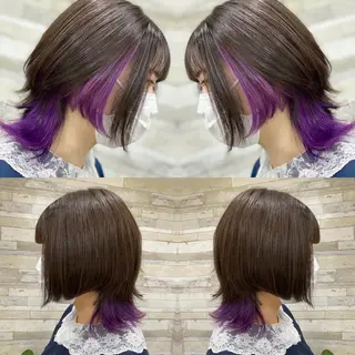 ショート カラー "PEPPU "所属・派手髪、ハイトーン ショートヘアShinのヘアスタイル