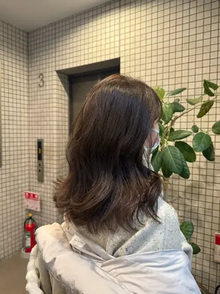 ミディアム 透明感カラー🪡🤍 nanao🤍🪡のヘアスタイル