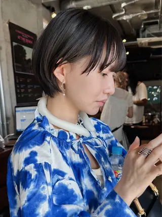 ショート 前野 日奈/ ナチュカラー/パーマのヘアスタイル