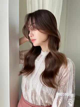 ロング 🫧ナオ🫧 /韓国 ヘア/ マンツーマンのヘアスタイル