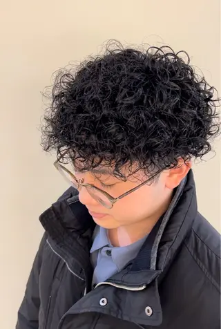 ショート パーマ メンズ Utata  literie所属・嵯峨 大地／パーマ／ ハード系／特殊系のヘアスタイル