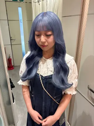 ロング カラー ヘアアレンジ 女性専用サロンiiro【イロ】所属・【韓国ヘア/透明感 カラー】makotoのヘアスタイル