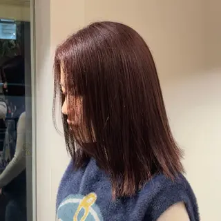 ミディアム カラー 西田 歩果のヘアスタイル