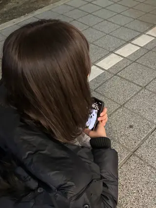 ミディアム カラー 🍓ハイトーンカラー 🎀nene🍓のヘアスタイル