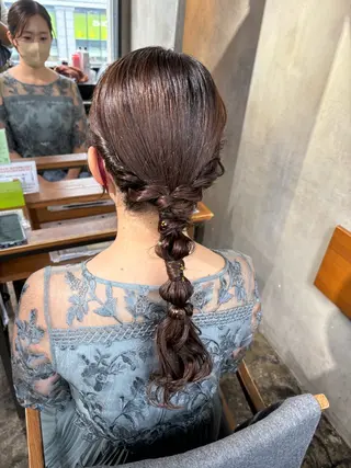 ロング ヘアアレンジ 梅田美容室 山崎海波のヘアスタイル