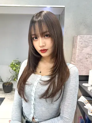 ロング レイヤー×ツヤカラー 渋谷/kougaのヘアスタイル