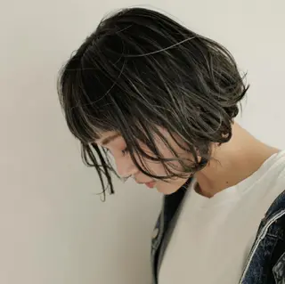 ミディアム パーマ 尾野 恭平のヘアスタイル