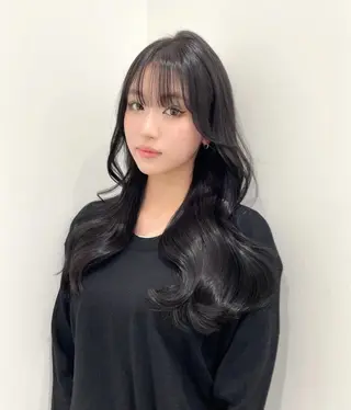ロング 中嶋蓮 透明感カラー韓国ヘアのヘアスタイル