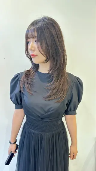 ロング カラー ベージュ/インナー カラー🤍Rieのヘアスタイル