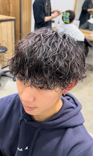 ショート パーマ メンズ おしゃれパーマ メンズ特化/みーまんのヘアスタイル