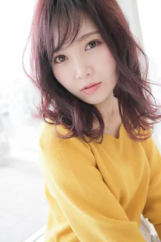ロング カラー パーマ シェアサロン ルレイルのヘアスタイル