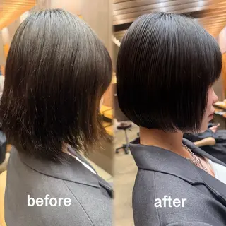 ミディアム Lond jeloudのヘアスタイル