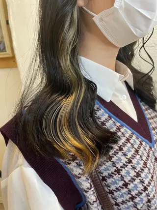 セミロング カラー 艶カラー/ハイトーン Anjuのヘアスタイル