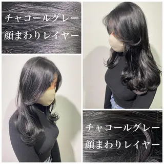 セミロング 粕川 達哉のヘアスタイル