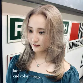 ミディアム カラー 🌈艶ハイトーン🌈 心を込めます🤝涼介のヘアスタイル