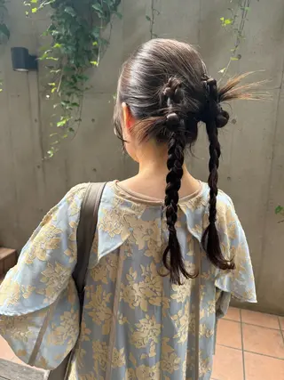 ロング ヘアアレンジ 【ヘアセット/美眉】 吉川玲のヘアスタイル