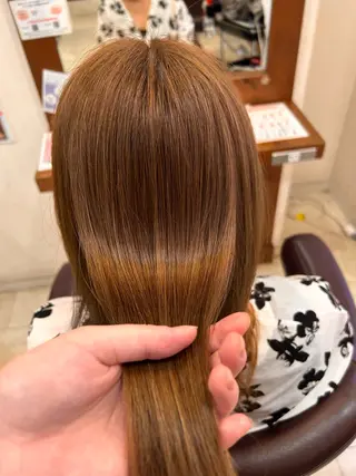 セミロング 艶髪カラー┊︎ レイヤーボブ🍀きりのヘアスタイル