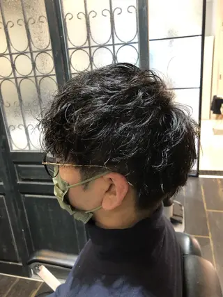 ショート パーマ メンズ -5歳大人ﾊｲﾗｲﾄ ✨津嘉山のヘアスタイル