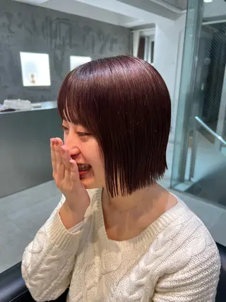 ショート SALOWIN川崎WEST店所属・🌷川崎/アレンジ/ 暖色ボブ/コトネ🌷のヘアスタイル
