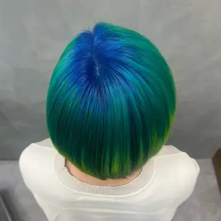 ショート ❤️‍🔥シールエク ＋カラー京❤️‍🔥のヘアスタイル