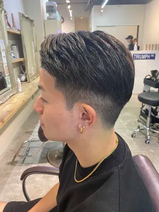 ショート メンズ パーマ特化/フェザー パーマシャドウ/真生のヘアスタイル