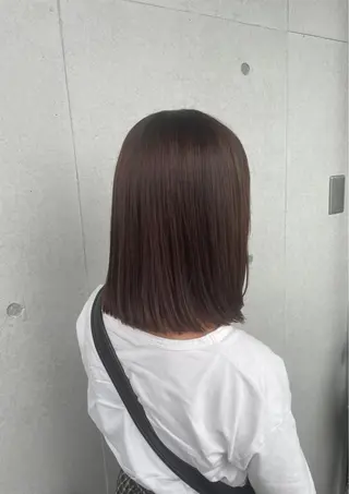 ミディアム 抜け感ハイトーン/ ボブ/Ririnaのヘアスタイル