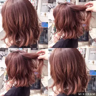 ミディアム カラー 海外風レイヤーカット 👑店長　平松　由のヘアスタイル