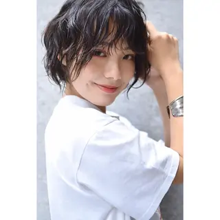 ショート カラー パーマ メンズ 南堀江🌿パーマ Tetsu【テツ】のヘアスタイル