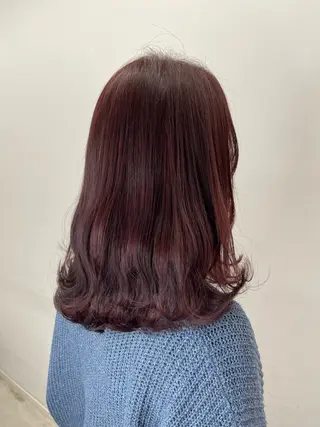 セミロング カラー かめい りなのヘアスタイル