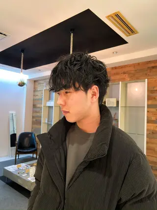 パーマ メンズ 髪質改善/ストレート パーマ長久手/ひかるのヘアスタイル