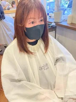 セミロング gram岡崎南 KYOKOのヘアスタイル