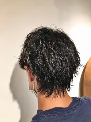 ショート パーマ メンズ 高橋 英彦のヘアスタイル