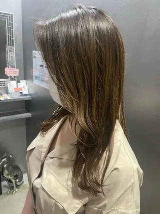 ミディアム カラー ノンダメージサロン/ 豊中/美容室のヘアスタイル