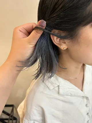 ミディアム カラー ボブ/透明感カラー 🧸YUI❤️のヘアスタイル