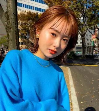 ショート カラー パーマ* 顔まわり似合わせのヘアスタイル