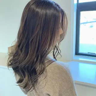 セミロング カラー 清水 亮太/赤み消しカラーのヘアスタイル