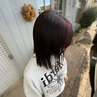 ミディアム カラー 朝野 美華/暖色カラーのヘアスタイル