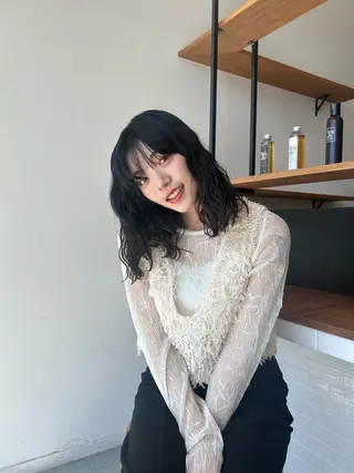 セミロング カラー パーマ Rina/ カットモデル募集中！のヘアスタイル