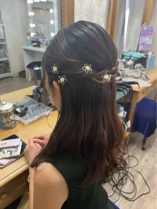 セミロング ヘアアレンジ hair make mua所属・mua sasaraのヘアスタイル