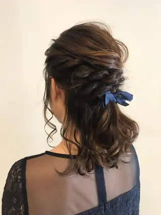 セミロング ヘアアレンジ デザインカラー🌈 高木リョウのヘアスタイル