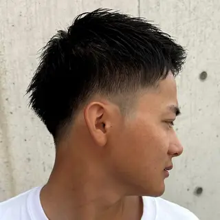 ショート メンズ 韓国風レイヤー🗝要 暗透カラー📓吉祥寺のヘアスタイル