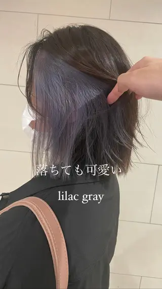 ショート カラー ケアブリーチ/ エクステ/レイヤーのヘアスタイル