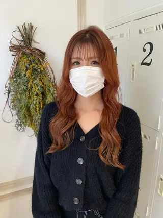 ロング カラー パーマ ヘアアレンジ キッズ ネイル マツエク・マツパ アイブロウ belta.🌱 安藝夏花🌻のヘアスタイル