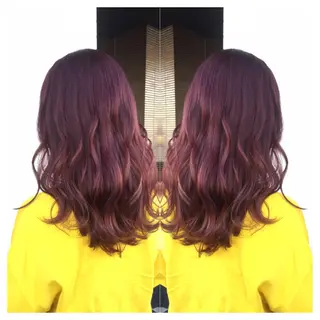 セミロング カラー 髪質改善/痛ませ ないカラー/西村航大のヘアスタイル