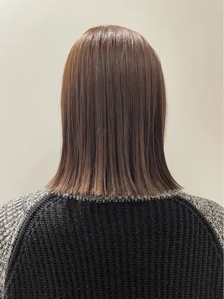 セミロング カラー ベージュ🤎透明感 カラー🤎anriのヘアスタイル