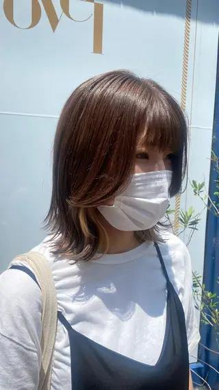ミディアム 中尾 未来/艶カラー /カットモデルのヘアスタイル