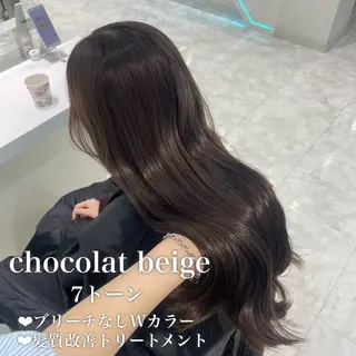 カラー 🎀艶髪ブラウンof ficialhimiのヘアスタイル