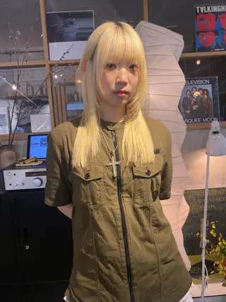 ロング カラー ウツワ所属・田中 南帆のヘアスタイル
